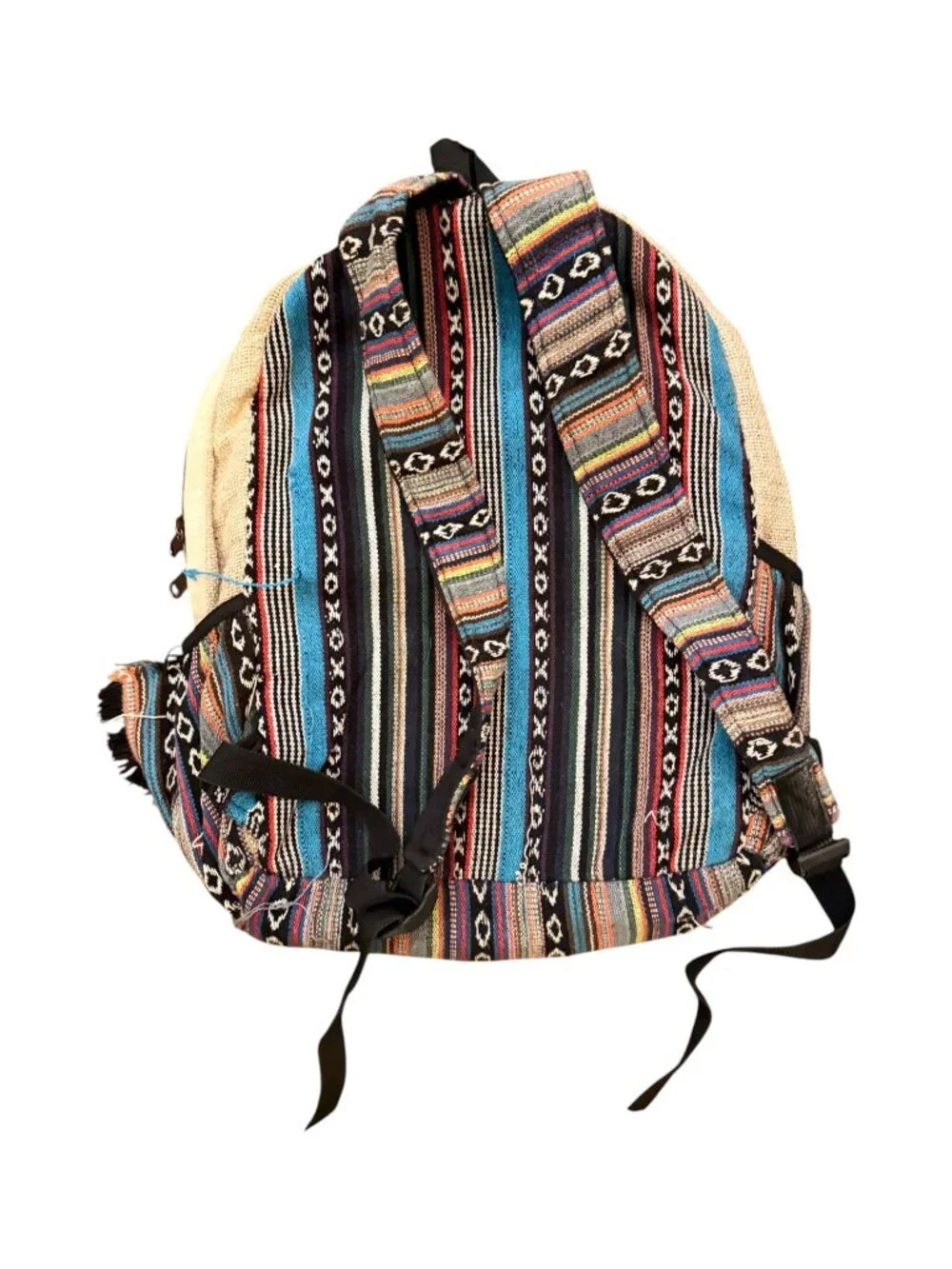 Bohemian Striped Backpack with Tree Design